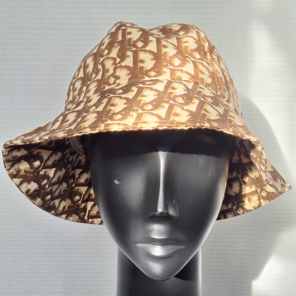 Christian Dior tan brown vintage 1970’s Dior bucket hat - Picture 4 of 12